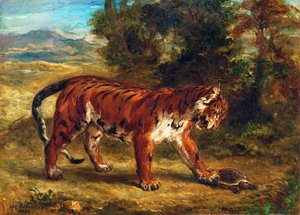Tiikeri kilpikonnan kanssa, 1862